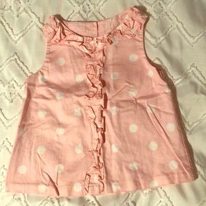 Little girls polka dot shirt